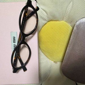 Leopard print miumiu glasses for women